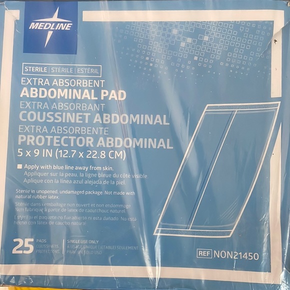 Extra Absorbent Abdominal Pad (50 in All) 5 x 9 in - Picture 1 of 1
